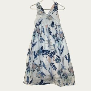 Old Navy Blue and White Floral Girl’s Flowy Maxi Dress 4T